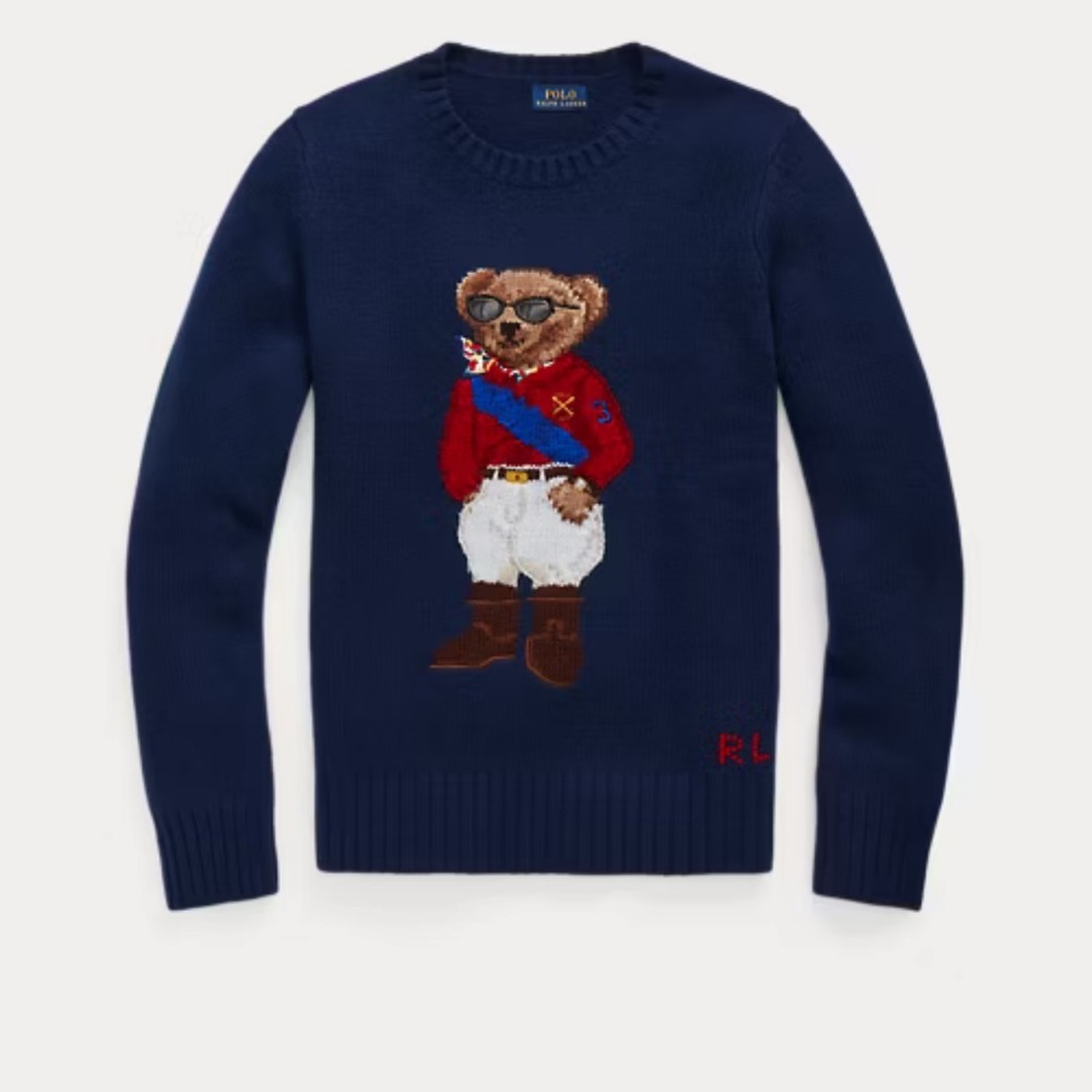 Polo Ralph Lauren Jockey Polo Bear Wool-Cashmere Sweater